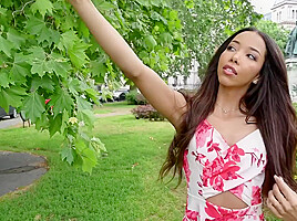 Lia Lin hunting in the park