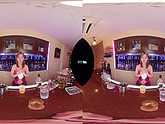 Big-breasted snack bar mama’s saliva-dripping kissing and sex